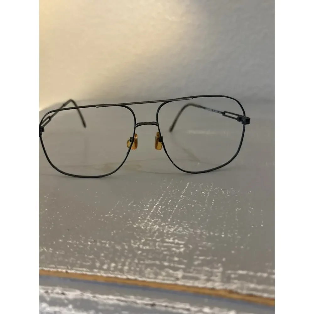 Vintage Alfa Romeo Eyeglass Frames 55-5502 Made Italy Aviator Metal Optical 145